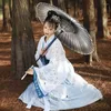 舞台服を着る女性のための中国語のフォークダンスコスチューム伝統的なストリートカップルハンフドレス刺繍着着