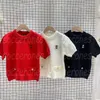 Luxury Designer Women Sweater Short Sleeve Jumper Tops Spring Winter Knitted Tops