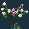 Decoratieve bloemen kunstmatige simulatie magnolia woonkamer eettafel ornamenten plastic neppografie rekwisieten bruiloft decor