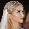 Wedding Hair Sieraden Meerlagige zirkoonband Luxe Crystal Tiara Hoofdtooi Bruidaccessoires 230112