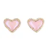 Stud Earrings Candy Electro-Plating Rain Lovely Heart Valentine's Day Gift Jewelry Wholesale