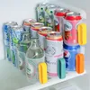 Förvaringsflaskor öl soda dryck kan boxa kylskåp vin flask rack hållare kyl organisator hyllkök prylar stapla snyggt verktyg