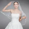 Bridal Veils 1.5M Simple White Ivory Ribbon Edge Veil Tulle One Layer Short Bride Wedding Accessoire Mariage Sposa