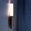 Настенные светильники Умные светодиодные светильники Портативный шкаф световой датчик ночной кухня спальня беспроводная осветительная лампа USB