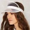 Cappelli a tesa larga Donna Uomo Visiera parasole estiva trasparente Festa Casual Plastica trasparente Protezione solare per adulti Cappello da sole Cappello da esterno unisex