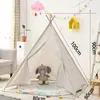 Torda de brinquedo Wigwam 1m Crianças tendas Tipi Play Indoor Play House Outdoor Baby Tereepee Gift Dog Cat Pig Canopy Indian Children Games 230111