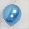 Feestdecoratie 15 stks goud blauw metalen latex ballonnen verjaardagsdecoraties kinderen chroom ballon confetti bruiloft decor drop levering dhbvp