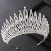 Düğün Saç Takıları Lüks Kristal Altın Renk Büyük Taç Tiara Kraliçe Kadın Güzellik Pageant Balo Taçları Tiaras Gelin Aksesuarları 230112