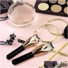 Makeup Brushes Fivepointed Star Crewless Foundation Brush Fashion Fit Comfortable Hold Bright Black Wooden Handle Womenmakeup Drop D Dhlja