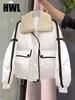 Women's Down Parkas Cotton Padded Thick Fur Jacket Winter Fashion Patchwork Warm Snow Coat 230111