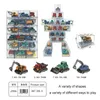 Diecast Model car Transparent Display Box Independent Packaging Alloy Engineering Car Building Block Box Alloy Car Twist Toy Bulldozer Child Toys 230111