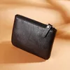 محافظ المرأة بو الجلود عملة محفظة حقيقية سحاب فتاة جيب الجيب حول حقيبة المال الصغيرة