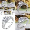 Band Rings Hollowout Crystal Finger Ring For Women Wedding Jewelry Drop Delivery Otge6