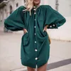 Chemisiers pour femmes Mode Chemise à manches longues pour femmes Top Printemps Été Lâche Bouton Blouse Manteau Vente en gros Bureau Femmes Plus La Taille Loisirs