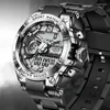 Relojes de pulsera 2023 LIGE Sport Hombres Reloj digital de cuarzo Relojes de buceo creativos Alarma impermeable Reloj de pantalla dual Relogio Masculino