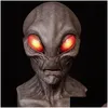 Party Masks Halloween Alien Mask Scary Horrible Horror Supersoft Magic Py Decoration Funny Cosplay Prop Drop Delivery Home Garden Fe Dhkp1