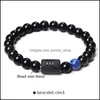 Minchadas 12 signos do zod￭aco Bracelet Stone Stone Bracelets Cancer Leo Virgo Libra Melhor amigo Constela￧￣o para homens Mulheres 135 J2 D Dh9bk