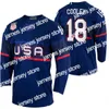 Hockey Jerseys USA Hockey 2022 Beijing Winter ICE Jerseys Patrick Kane Seth Jones Johnny Gaudreau Jack Eichel Auston Matthews Jake Guentzel Brady Tkachuk