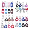 Key Rings Pu Leather Heart Star Keyring Noosa Chunks 18Mm Snap Button Chains Keys Ring Jewelry Drop Delivery Dhqha