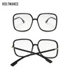 Sunglasses Anti Blue Ray Glasses Retro Women Men Big Square Sun Frame Clear Lens Ins Fashion Black Leopard Gafas De Sol