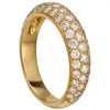 حلقات الكتلة 14K AU585 GOLD GOLD RING WOMEN