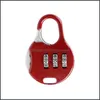 Party Favor Mini Padlock 3 Difl Digit Passwasowe zamki Blokady Lage Metal Code Lock Travel Gym Patry 8 Colours Whatle D7911381