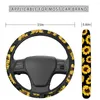 Car Seat Covers Interior Cover Full Sets Yellow Bouquet Steering Wheel Of Elastic Comfortable Auto Belt Shoulder Strap