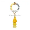 Party Gunst 8 Styles Sile Bead Bracelet Key Chain Vrouwelijke Italiaanse Tassel armbanden Keys Ring Drop Delivery Home Garden Feestelijke Supplie DHSVL