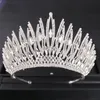 Wedding Hair Jewelry Luxury Crystal Gold Color Big Crown Tiara Queen Women Beauty pageant Prom Crowns Tiaras Bridal Accessories 230112