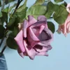 Kwiaty dekoracyjne sztuczne lateksy róże ślubne Bride Dekoracja kwiatu biała różowy pomarańczowy prawdziwy dotyk Fałsz róży gałąź do jadalni wystrój stolika