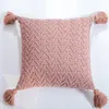 Pillow Handmade Woven Throw Bedside Sofa Waist Chenille Cloth Material Car Soft Living Room Decoration Cotton Quality