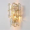 Lampes murales Nordic Creative Crystal Luxe Or Noir LED Applique pour salon salle de bain chambre escalier loft miroir éclairage