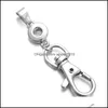 Nyckelringar Noosa bitar Snap -knapp Pendant Smycken 12mm 18mm knappar Kedjor Keys Ring f￶r m￤n Wome Drop Delivery Dhexk