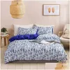 Set di biancheria da letto in un foglio di letti di serie Fogli piatti montati 3 pezzi 7 colori Twin Double Queen King Quilt ER Fillecasi Dropse Delivery Home Home Gar Dhutl