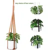 Fournitures de jardin Autres cintres de plantes en cuir de 30 pouces suspendus planteur support de pot de fleur décor à la maison pour plantes d'intérieur cactus succulent balcon