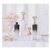 Bouteilles d'emballage L Diamond Diy Lip Gloss Tubes Gold Transparent Black Clear Empty Lipgloss Tube Lips Glosss Travel Bottle Packaging Dhtth