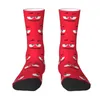 Meias masculinas Cartoon Chocolate Red Candy Faces Vestir a equipe de moda quente feminina masculina