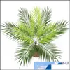 Dekoratif Çiçek Çelenkleri Yapay Fern Bitkileri Plastik Tropikal Palmiye Ağacı Bırakın Şube Ev Bahçe Dekorasyonu P Ography Weddin Othzg