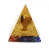 Pendentif Colliers Orgonite Guérison Énergie Pyramide Résine Fluorite Pierre Pour Cadeau D'anniversaire Améthystes Bijoux En Cristal