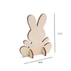Påskparti kanin prydnad laser klippt diy målning träkanin barn leksaker vårhändelse dagisförsörjning