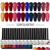 Nail Art Kits Gel Pools Set Semi Permanent Soak Off Hybrid Varnish Base Top Matte Coat Nodig UV LED Varnishesnail Kitsnail Drop de Dh7pg