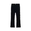 Herr jeans Herr Hip Hop Streetwear Randig tofs Frayed Rak Baggy Jean Byxor Man Kvinna Enfärgad Casual jeansbyxor