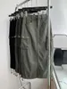 Skirts Lauri Laki Casual Baggy Long Cargo Women Pockets Streetwear Drawstring Hem High Waist Midi Skirt Y2k