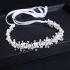 Wedding Hair Jewelry Luxury Clear Crystal Bridal Vine Pearls Accessories Headpiece Women Pageant Crown Headbands 230112