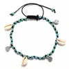 Anklets ZHONGVI Boho Adjustable Handmade Weave Women Shell Beads Foot Jewelry Summer Beach Barefoot Bracelet Ankle On Leg