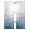 Curtain & Drapes Triangle Color Block Gradient Sheer Curtains For Living Room Modern Voile Bedroom Tulle Window Decor