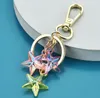 Keychains Lanyards Mticolor Fivepointed Star Keychain Acrylic Resin Tassel Pendant Key Chains Rings Cute Women Girls Bag Car Keyri Dhfzz