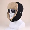 Berets Thicken Bomber Hat Cashmere Earflap Men Winter Russian For Women Windproof Cycling Cap Snow Ski Hats Warm Ushanka