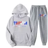 Trapstar Trapstars Trailtsuit Erkek ve Kadın Trailsuits Sports Seti Sonbahar ve Kış Hoodie Sweatshirt Set Gevşek Baskı Sweatwear 2pcs