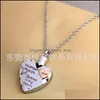 Colliers pendentifs Sier Heart Collier commémoratif en acier inoxydable pour maman papa animal de compagnie n'est plus à mes côtés dans les bijoux de crémation 816 Drop de Dhtbq